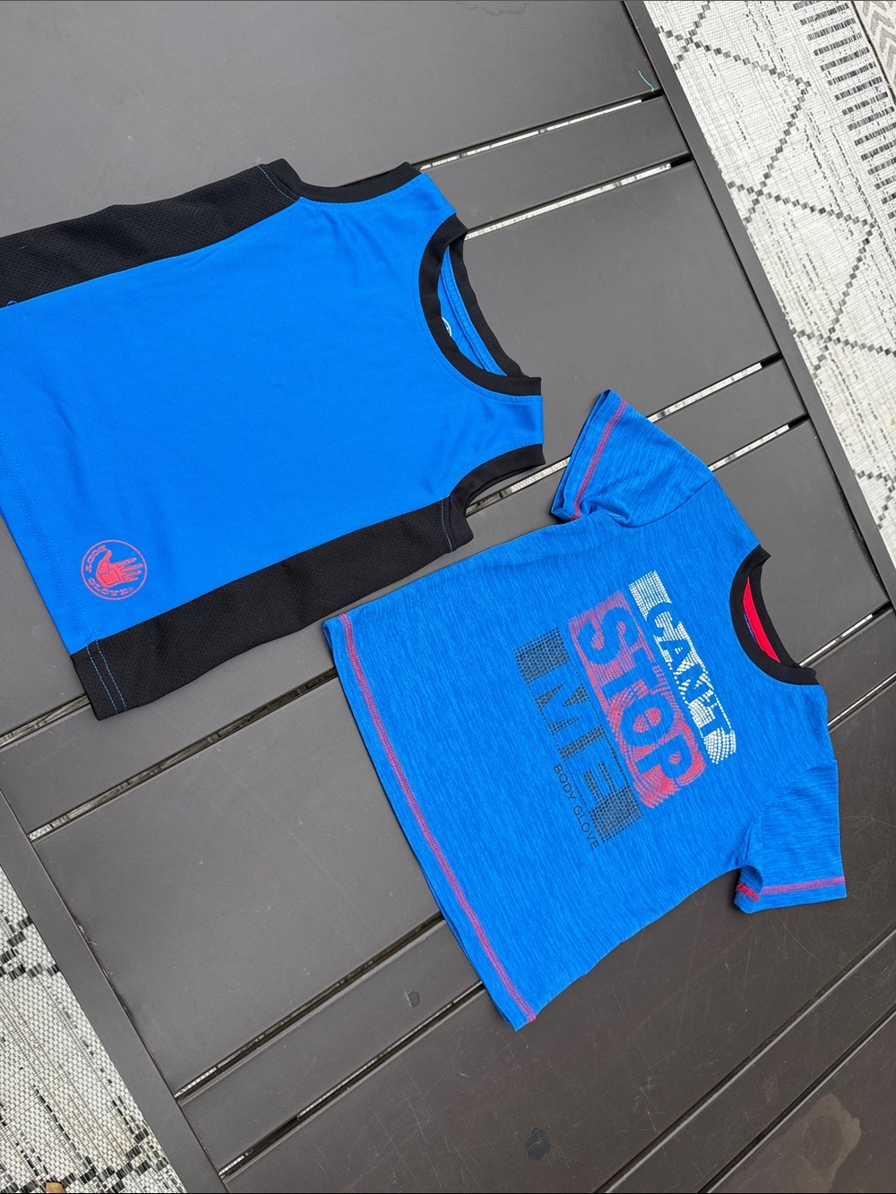 4T body glove Boys Blue Graphic Tee & Tank Set - Play-Ready Tops EUC